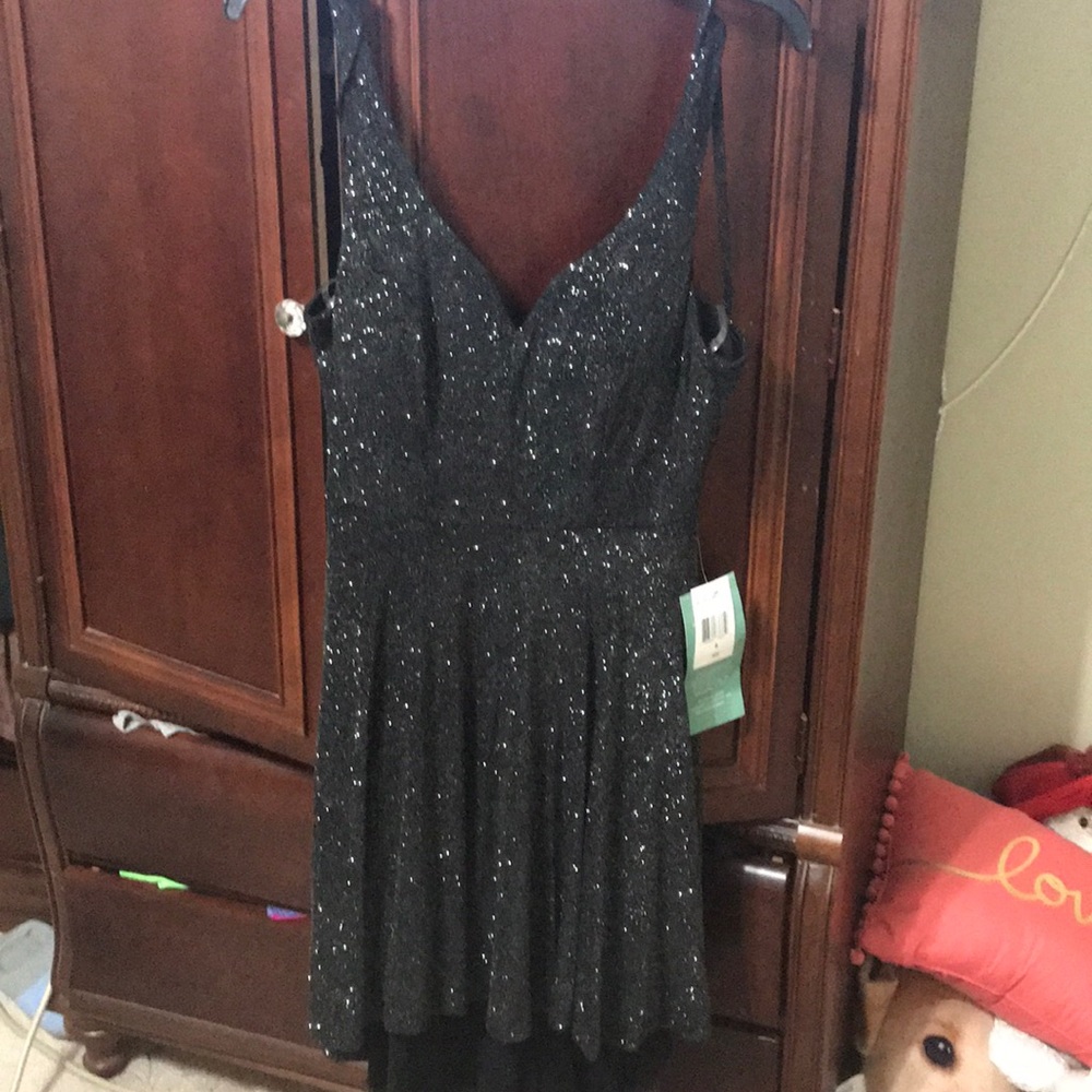 Black short sparkly dress